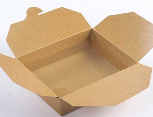 جعبه ناهار سالاد Bento 18PE ، جعبه بسته بندی کاغذ یک بار مصرف Kraft