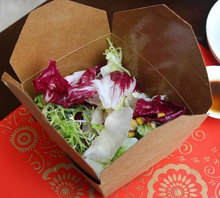 جعبه ناهار مقوایی بسته بندی شده یکبار مصرف PE با درجه مواد غذایی