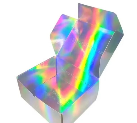 جعبه کاغذی هولوگرافیک رنگین کمان فلزی / رول برای چاپ UV و بسته بندی