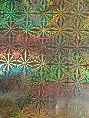 12mic PET/17mic bopp پوشش اولیه فلزی هولوگرافیک استفاده شده برای چاپ UV