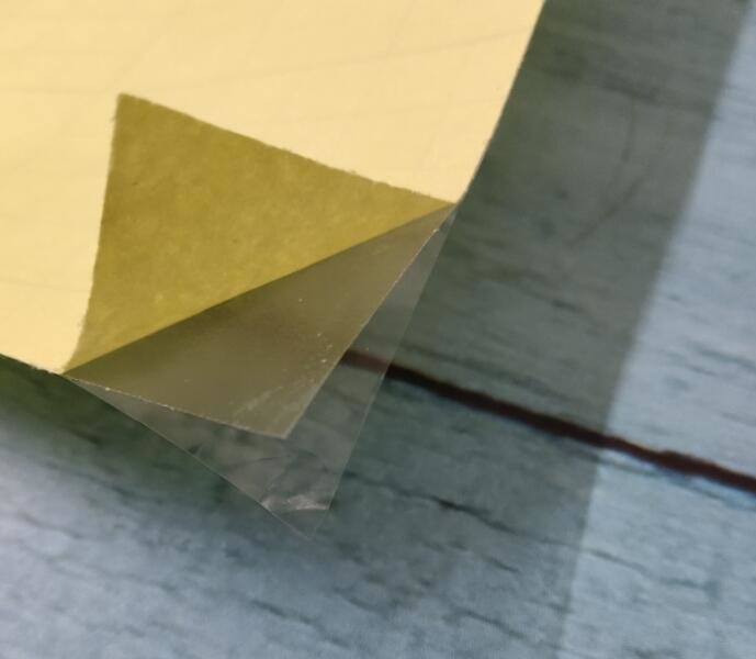 مقاومت در برابر دماهای بالا چسب روغن دو طرفه کاغذ پایین زرد شفاف PVC دو طرفه فیلم چسب